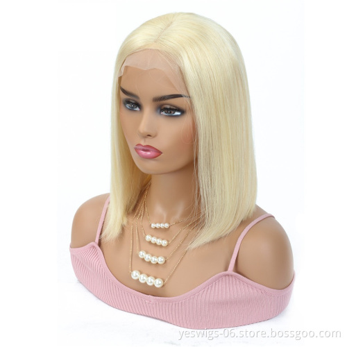613 Blonde 13x4 Straight Lace Wigs 100% Virgin Human Hair Bob Wigs for Black Women Brazilian Human Hair Lace Front Wigs